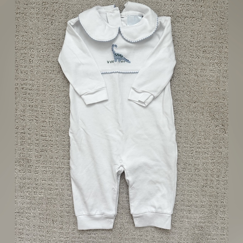 Little English White Baby Romper